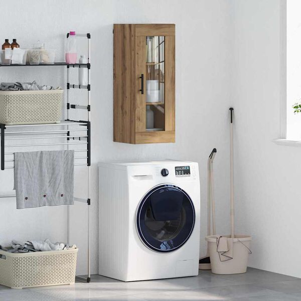 vidaXL Armario de pared Roble artesanal 34,5 x 34 x 90 cm