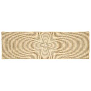 vidaXL Alfombra de &aacute;rea Natural y Blanco 60 x 300 cm yute