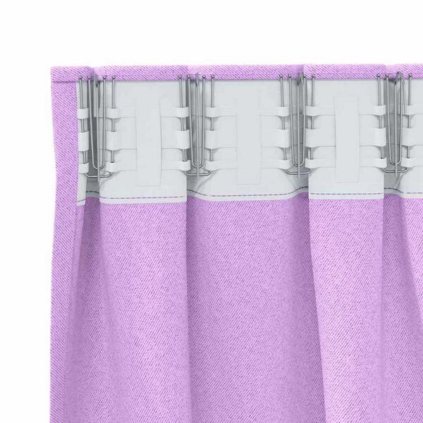 vidaXL Cortinas Opacas con Anillas 2 pcs Morado 175 x 140 cm Poli&eacute;ster