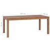 vidaXL Mesa de comedor madera teca maciza acabado natural 180x90x76 cm
