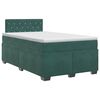 vidaXL Cama box spring con colch&oacute;n Verde oscuro 120 x 200 cm