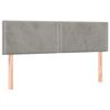 vidaXL Cama box spring colch&oacute;n y LED terciopelo gris claro 140x190 cm