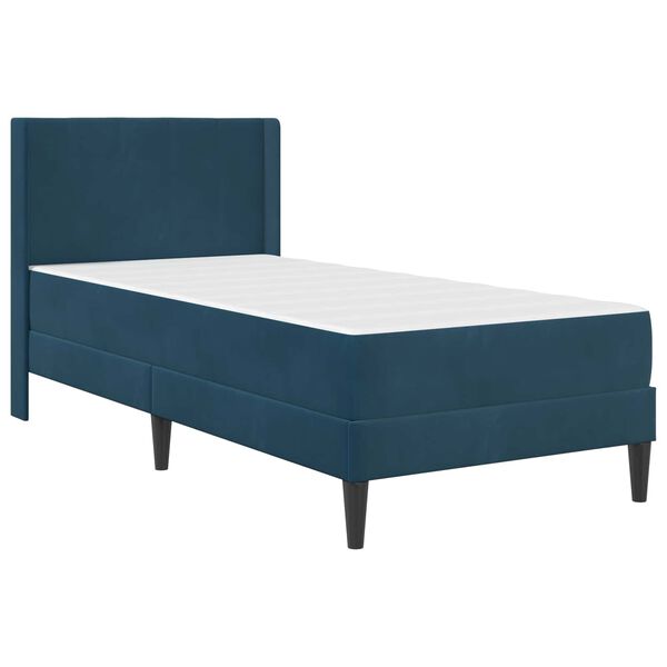 vidaXL Estructura de cama con colch&oacute;n Azul 80 x 200 cm Terciopelo