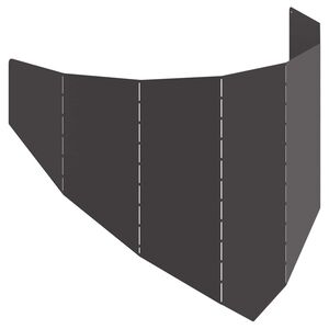 vidaXL Borde de C&eacute;sped 100 x 45 cm Acero Negro