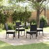 vidaXL Conjunto de Comedor de Jard&iacute;n 5 pcs Negro