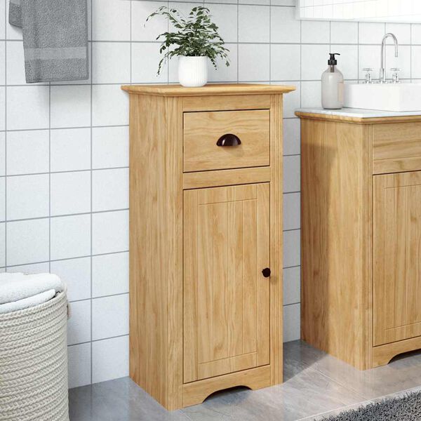 vidaXL Gabinete de Ba&ntilde;o con caj&oacute;n BODO Marr&oacute;n miel 44 x 30 x 90 cm