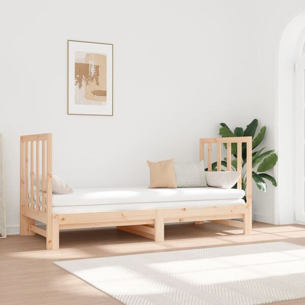 vidaXL Sof&aacute; cama extra&iacute;ble sin colch&oacute;n 2x(90x190) cm