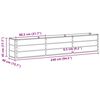 vidaXL Jardinera Marfil 240 x 40 x 45 cm Acero