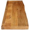 vidaXL Tablero de mesa borde natural madera maciza mango 160x30x3,8 cm