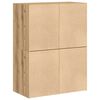 vidaXL Armarios con 2 cajones 2 uds roble artesanal 60x31x40 cm