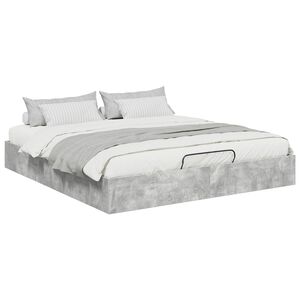 vidaXL Estructura de Cama Ottoman Gris Concreto 160 x 200 cm