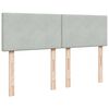 vidaXL Cama box spring con colch&oacute;n terciopelo gris claro 140x190 cm