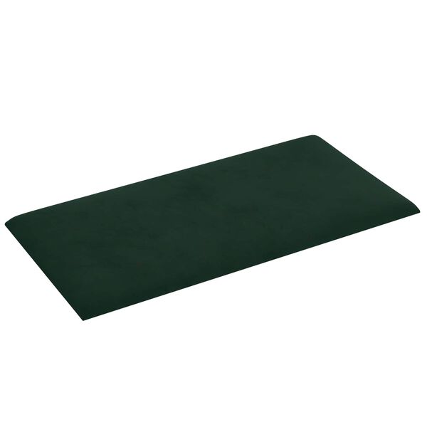 vidaXL Cabecero de Pared 12 pcs Verde oscuro 30 x 15 cm Terciopelo