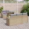 vidaXL Conjunto de sofá de jardín 6 pcs Beige ratán sintético