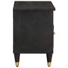 vidaXL Mueble de TV Negro 80 x 33 x 46 cm Madera de mango maciza