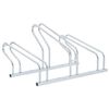 vidaXL Soporte para 3 bicicletas suelo independiente acero galvanizado