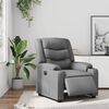 vidaXL Sillón reclinable eléctrico de cuero sintético gris