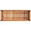 vidaXL Jardinera de madera maciza de acacia y acero 80x30x27,5 cm