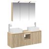 vidaXL Juego de Muebles de Ba&ntilde;o 4 uds. Roble Sonoma