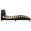 vidaXL Estructura de cama sin colch&oacute;n terciopelo negro 180x200 cm
