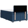vidaXL Cama box spring con colch&oacute;n tela azul 120x190 cm