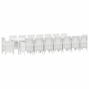 vidaXL Conjunto de comedor de jard&iacute;n con cojines 17 uds. PP