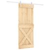 vidaXL Puerta Corredera Natural y Blanco 80 x 210 cm