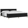 vidaXL Cama tipo Box Spring con coj&iacute;n Manual Negro 200 x 200 cm tela