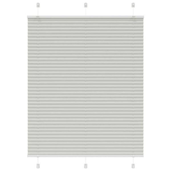 vidaXL Estor Plisado gris claro 110x100 cm Tela Ancho 109,4 cm