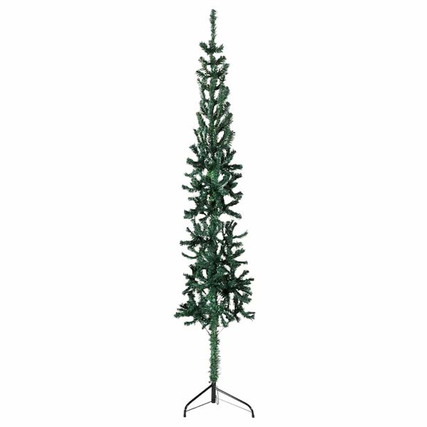 vidaXL Medio &aacute;rbol de Navidad artificial con soporte verde 180 cm