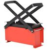 vidaXL Briquetadora de papel acero negro y rojo 34x14x14 cm