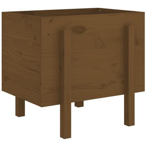 vidaXL Jardinera de madera maciza de pino marr&oacute;n miel 62x50x57 cm