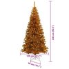 vidaXL &Aacute;rbol de Navidad con 300 LED con soporte Dorado 240 cm PET