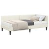 vidaXL Estructura de Cama Esquina con Colch&oacute;n 2 uds. Crema Terciopelo