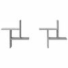 vidaXL Estante de pared 2 uds madera ingeniería gris Sonoma 38x12x38cm