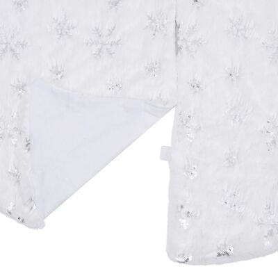 vidaXL Falda del árbol de Navidad de lujo blanca 90 cm cuero sintético