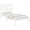 vidaXL Estructura de cama sin colchón madera maciza blanco 75x190 cm