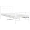 vidaXL Estructura cama sin colchón con estribo metal blanco 90x190 cm