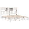 vidaXL Cama con estanter&iacute;a sin colch&oacute;n madera maciza blanca 180x200 cm