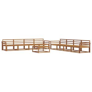 vidaXL Conjunto de sof&aacute;s de exterior 9 pcs Natural