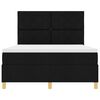 vidaXL Cama Box Spring LED con colch&oacute;n Negro 140 x 190 cm tela