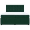 vidaXL Cama box spring con colch&oacute;n terciopelo verde oscuro 200x200 cm