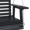 vidaXL Silla columpio jard&iacute;n con cadenas de metal madera abeto negro