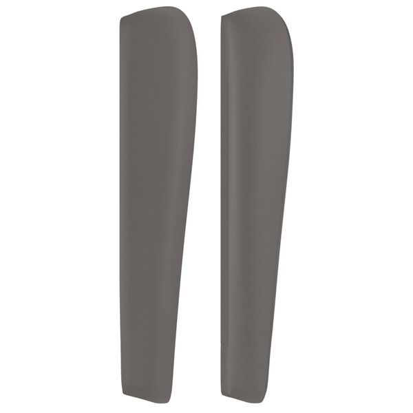 vidaXL Cabecero con orejas cuero sint&eacute;tico gris 163x23x118/128cm