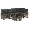 vidaXL Conjunto de sof&aacute;s de jard&iacute;n 6 uds. Gris rat&aacute;n sint&eacute;tico