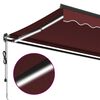 vidaXL Toldo retr&aacute;ctil autom&aacute;tico con LEDs burdeos 500x350 cm