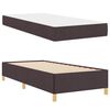 vidaXL Estructura de cama con colch&oacute;n Marr&oacute;n Oscuro 90 x 190 cm tela