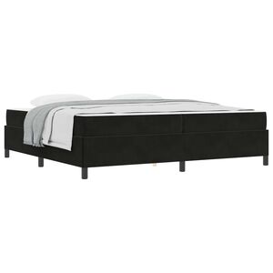 vidaXL Estructura de cama con colch&oacute;n Negro 200 x 200 cm tela
