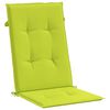 vidaXL Coj&iacute;n silla de jard&iacute;n respaldo alto 4 uds tela verde 120x50x3cm