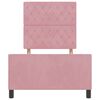 vidaXL Cama tipo Box Spring con cabecera Rosa 90 x 200 cm Terciopelo
